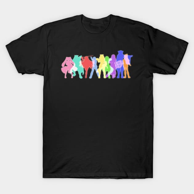 Akame Ga Kill Night Raid Neon Members T-Shirt by Sazanami